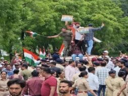 Gandhinagar, EX- Soldiers sit-ins