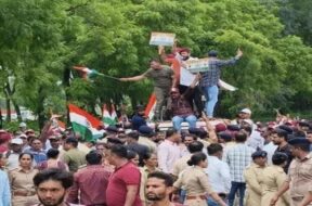 Gandhinagar, EX- Soldiers sit-ins