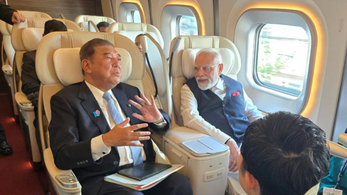 જાપાન: PM મોદીએ બુલેટ ટ્રેનમાં મુસાફરી કરી, ભારતીય ડ્રાઇવરોને મળ્યા