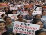 Saurastra university, NSUI. Protest