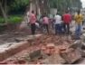 Wall collapsed