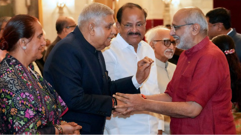 રાધાકૃષ્ણનના શપથવિધી સમારોહમાં જોવા મળ્યા જગદીપ ધનખડ