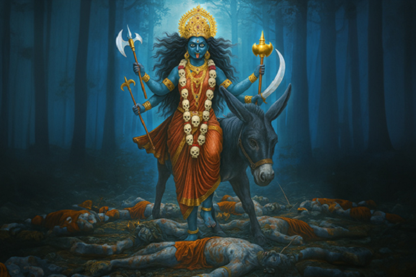 નવરાત્રીના સાતમા દિવસે મા કાલરાત્રિની પૂજા, જાણો વિધિ, પ્રસાદ, રંગ મંત્ર