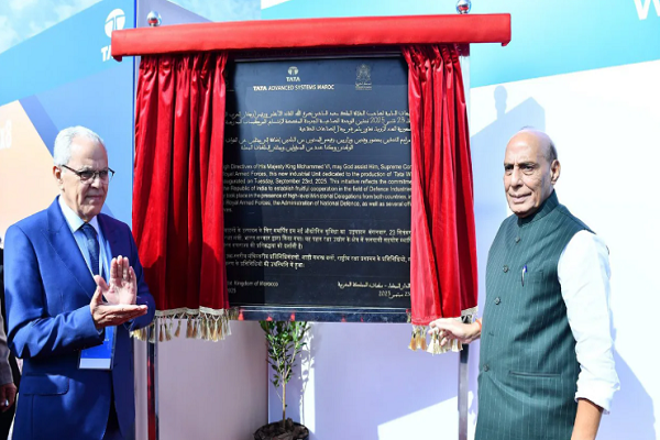 મોરક્કોમાં ટાટા એડવાન્સ્ડ સિસ્ટમ્સ લિમિટેડ પ્લાન્ટનું ઉદ્ઘાટન કર્યું