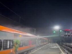 Cleaning trains with drones