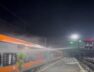 Cleaning trains with drones