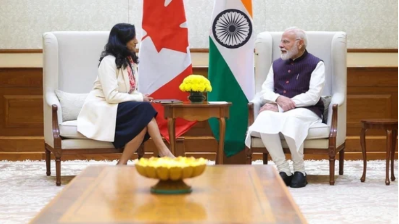 કેનેડાના વિદેશ મંત્રીએ PM મોદી સાથે મુલાકાત કરી