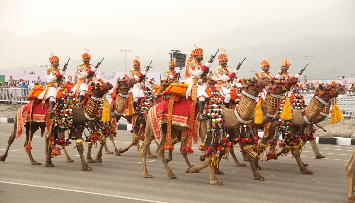 જોધપુરથી બાવન ઊંટ સાથે આવેલી બીએસએફની બે ટુકડી એકતા પરેડમાં ભાગ લેશે