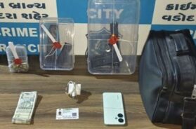 Baroda, revolver found in guest at st bud stand