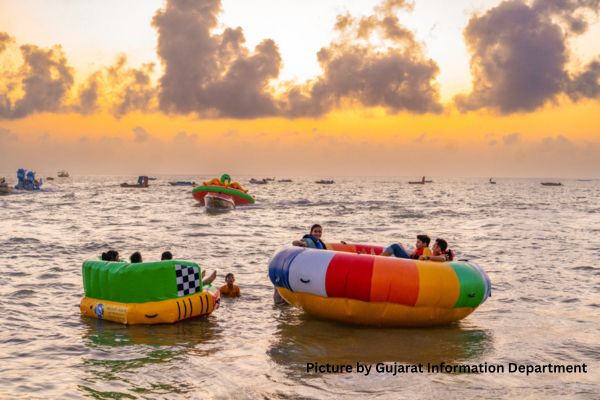 Shivrajpur beach tourism, Picture by Gujarat Information Department