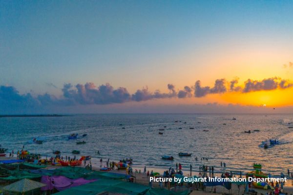 Shivrajpur beach tourism, Picture by Gujarat Information Department