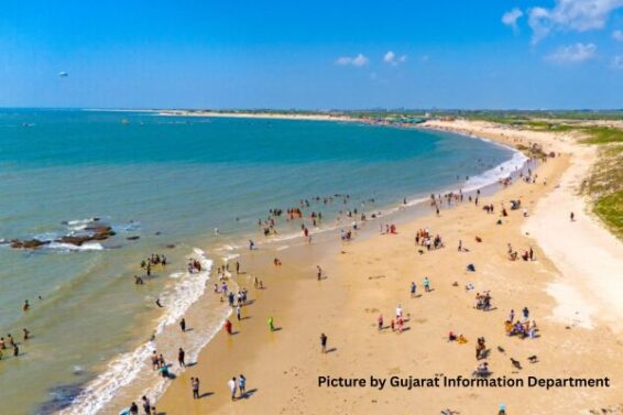 Shivrajpur beach tourism, Picture by Gujarat Information Department