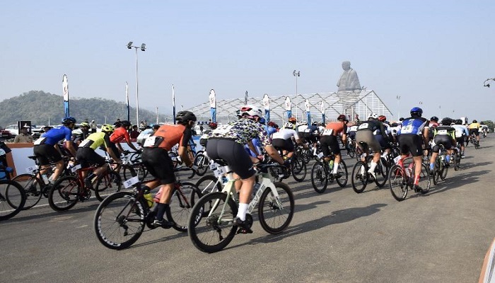 સ્ટેચ્યુ ઓફ યુનિટીના સાનિધ્યમાં સૌ પ્રથમ વખત નેશનલ કક્ષાની સાઈક્લોથોન યોજાઈ