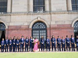 TEAM INDIA AND PRESIDENT