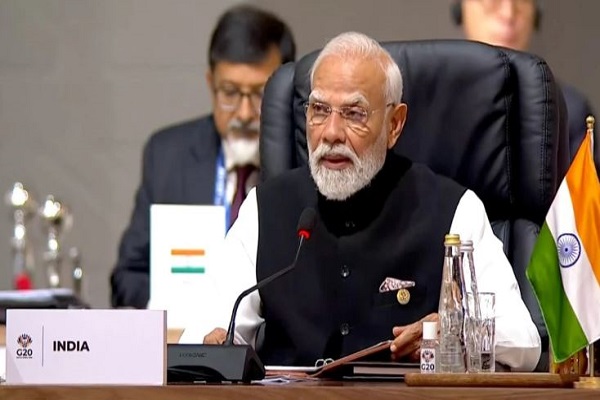 G20 સમિટના પહેલા સત્રમાં PM મોદીએ ત્રણ મુખ્ય પ્રસ્તાવો મુક્યા, ડ્રગ ટેરર નેક્સસ સામેના યુદ્ધથી લઈને વૈશ્વિક આરોગ્ય ટીમ બનાવવા પર વાત કરી