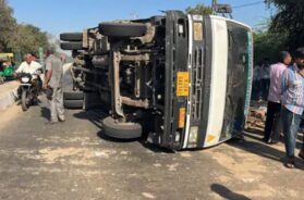 Accident, sanand highway