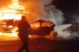 FIRE, Highway Accident