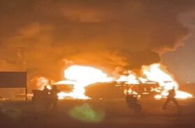 Kutch highway, tanker fire