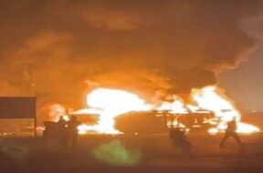 Kutch highway, tanker fire