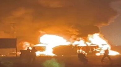 Kutch highway, tanker fire