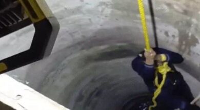 fell into the well, rescued