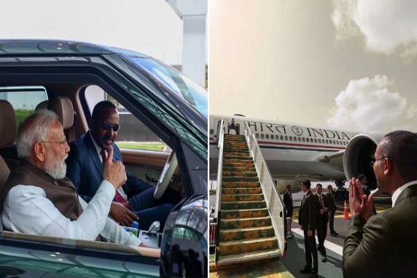 ઇથોપિયાના પીએમ અબી અહેમદ અલી જાતે કાર ચલાવી પીએમ મોદીને તેમની કારમાં એરપોર્ટ સુધી પહોંચાડ્યા
