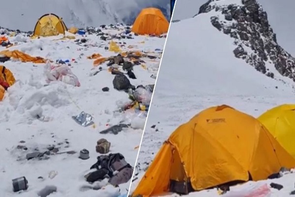 માઉન્ટ એવરેસ્ટ પર કચરાના ઢગલા દેખાવાથી સોશિયલ મીડિયા પર આક્રોશ ફેલાયો