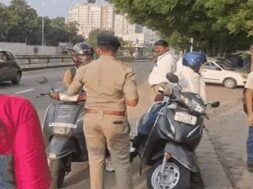 traffice police checking