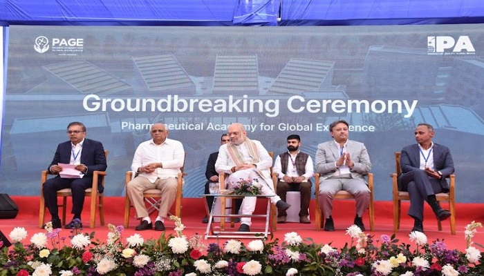 ફાર્માસ્યુટિકલ એકેડેમી ફોર ગ્લોબલ એક્સેલન્સ (PAGE)નો અમિત શાહે કર્યો શિલાન્યાસ