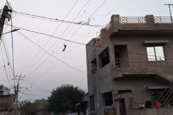 Bhavnagar, electric shock while flying kite