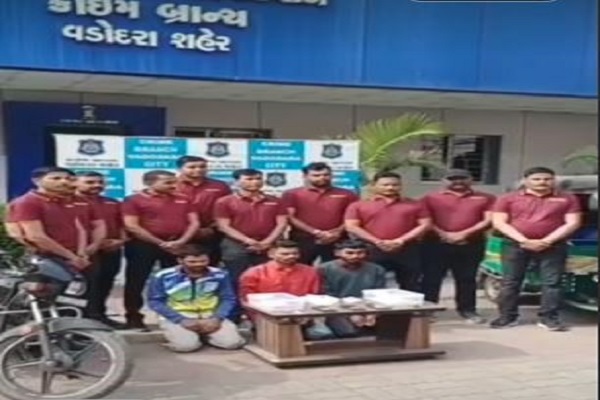 વડોદરામાં ઘરફોડ ચોરી કરતી દાહોદની ગેન્ગના 3 સાગરિતો પકડાયા, 6 ગુનાનો ભેદ ઉકેલાયો
