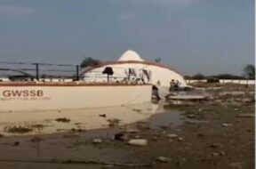 Water tank broke down