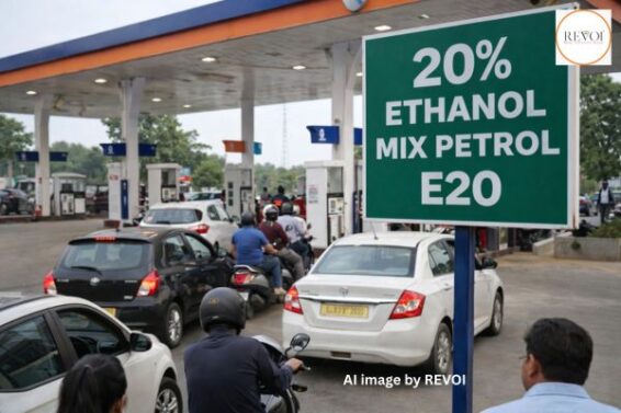 Petrol mixed with 20% ethanol