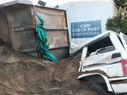 Accident, gandhinagar