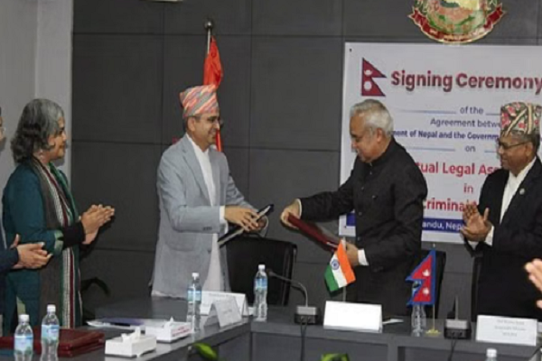 ભારત-નેપાળ વચ્ચે ગુનાહિત મામલાઓમાં પરસ્પર કાનૂની સહાય માટે કરાર પર હસ્તાક્ષર