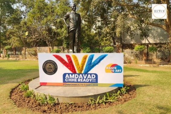 Commonwealth Games-2030 logo made from 1200 kg of waste kite string