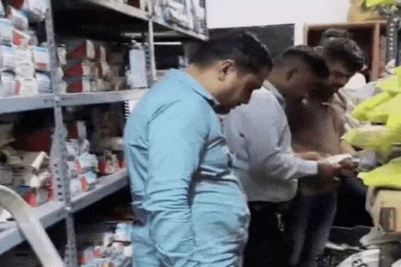 Warehouse of fake auto spare parts