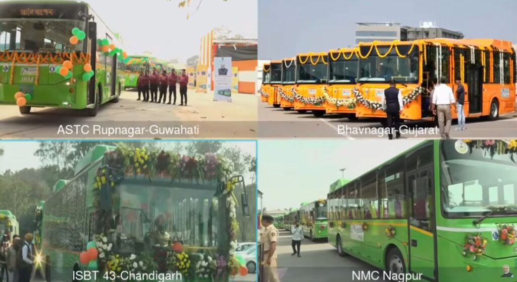 50 state-of-the-art electric buses inaugurated in Bhavnagar