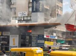BRTS Bus stand, Shivranjani, Fire