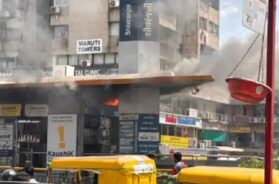 BRTS Bus stand, Shivranjani, Fire