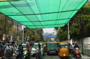 Green net at cross road, ahmedabad