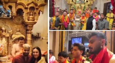 Hardik Pandya reaches Siddhi Vinayak with girlfriend before semi-final