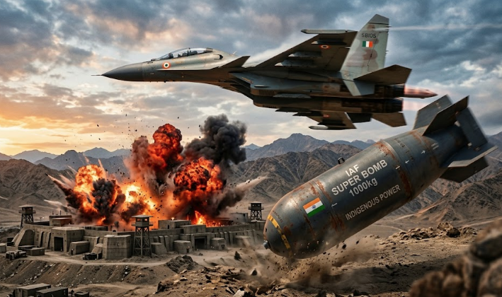 વાયુસેનાની ઘાતક ક્ષમતામાં વધારો થશે: 1000 કિલોના સ્વદેશી સુપર બોમ્બથી દુશ્મનના બંકરો થશે તબાહ