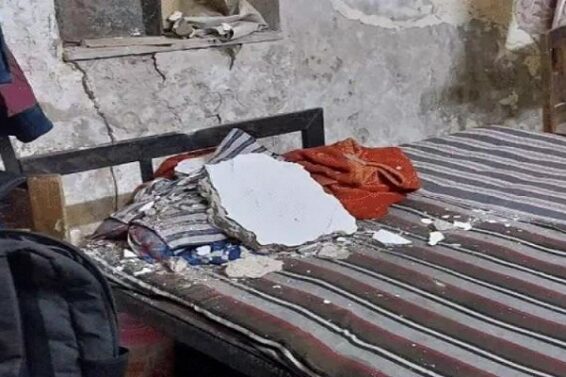 LD Engineering collge Hostel, slab collapsed