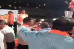 Prostest at BJP Meeting, ODHAV