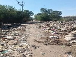 Road closed due to dumping site