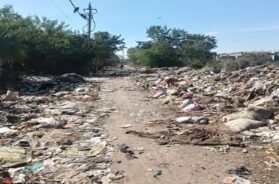 Road closed due to dumping site