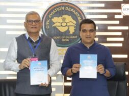 Deputy Chief Minister Harsh Sanghvi releases the book “Right to Information – A Journey of Two Decades”