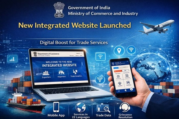 વાણિજ્ય મંત્રાલયે નવી સંકલિત વેબસાઇટ શરૂ કરી