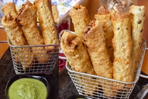 Paneer Papad Roll